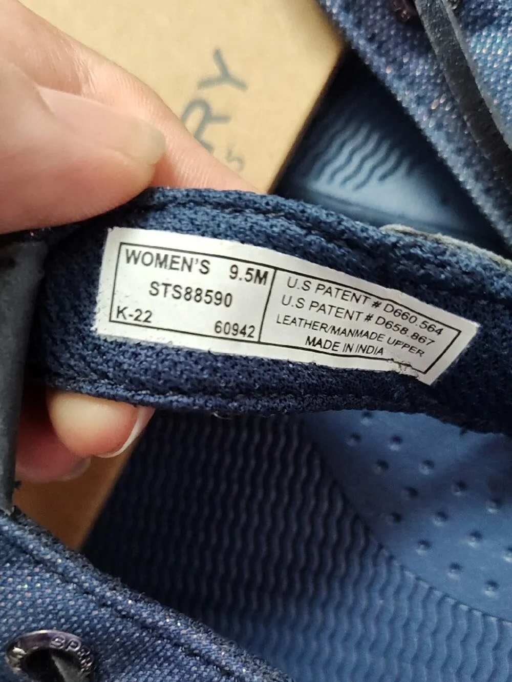 Sperry Navy Blue Flip Flop Sandals - Size 9.5